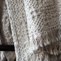 Cotton Blankets & Throws^Tell Me More Monti throw 140x200 cm, Sand Beige