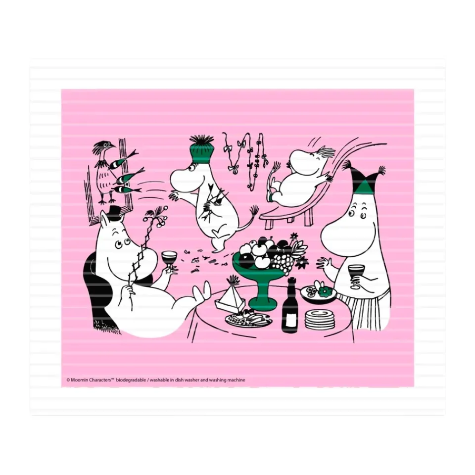 Sale Opto Design Moomin 80 dishcloth 17x20 cm, Pink