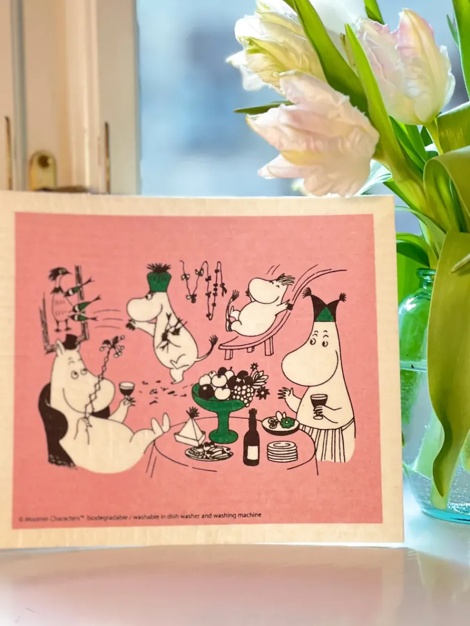 Sale Opto Design Moomin 80 dishcloth 17x20 cm, Pink