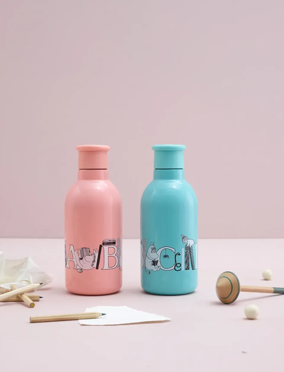 Thermoses^RIG-TIG Moomin ABC thermos bottle 0.5 L, Moomin salmon Pink