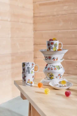Moomin Bowls|Breakfast Bowls^Moomin Arabia x Red Cross Moomin bowl ABC Snufkin, Ø15 cm Multi