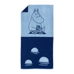 Online Moomin Arabia Moomin bath towel 70x140 cm, Moomintroll navy Blue