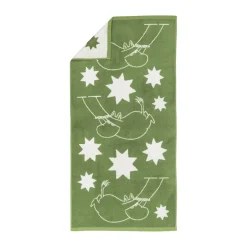 New Moomin Arabia Moomin bath towel 70x140 cm, stars green GreenWhite