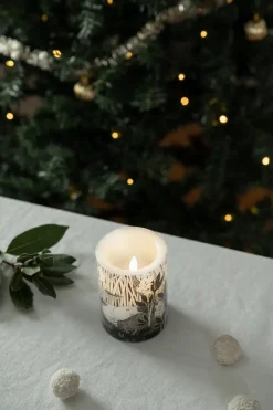 New Muurla Moomin block candle LED 10 cm, The pond BlackWhite