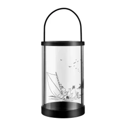 Tea Light Holders, Lanterns & Candle Dishes^Muurla Moomin candle lantern, Sailors BlackTransparent