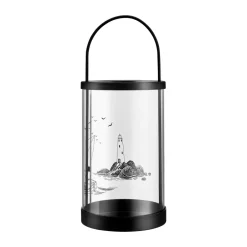 Tea Light Holders, Lanterns & Candle Dishes^Muurla Moomin candle lantern, Sailors BlackTransparent