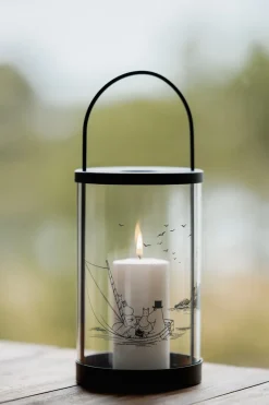 Tea Light Holders, Lanterns & Candle Dishes^Muurla Moomin candle lantern, Sailors BlackTransparent