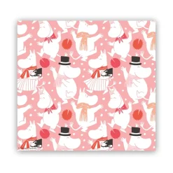 Paper Napkins^Opto Design Moomin celebration napkin 33x33 cm 20 pack, White-pink PinkWhite