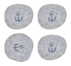 Discount Muurla Moomin coaster 9.5x11 cm 4 pieces, Sailors Grey