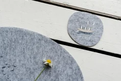 Discount Muurla Moomin coaster 9.5x11 cm 4 pieces, Sailors Grey