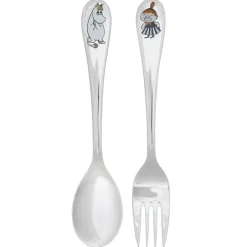Hackman Moomin cutlery childrens set 2-pack, Snorkfröken & lilla my Silver-coloured