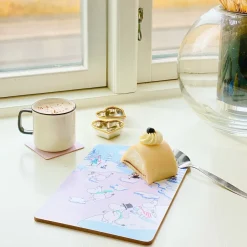 Clearance Opto Design Moomin cutting board winter 2022 20x30 cm, Blue-white-pink BlueWhitePink