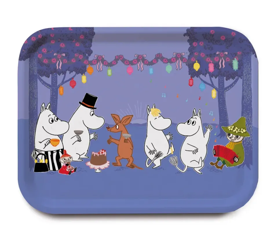 Online Opto Design Moomin Dancing tray, Blue