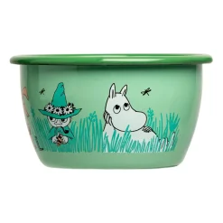 Muurla Moomin enamel bowl Boys 30 cl, Green