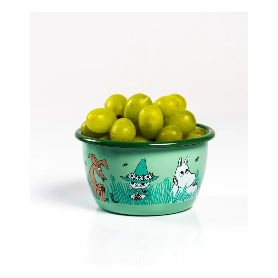 Muurla Moomin enamel bowl Boys 30 cl, Green