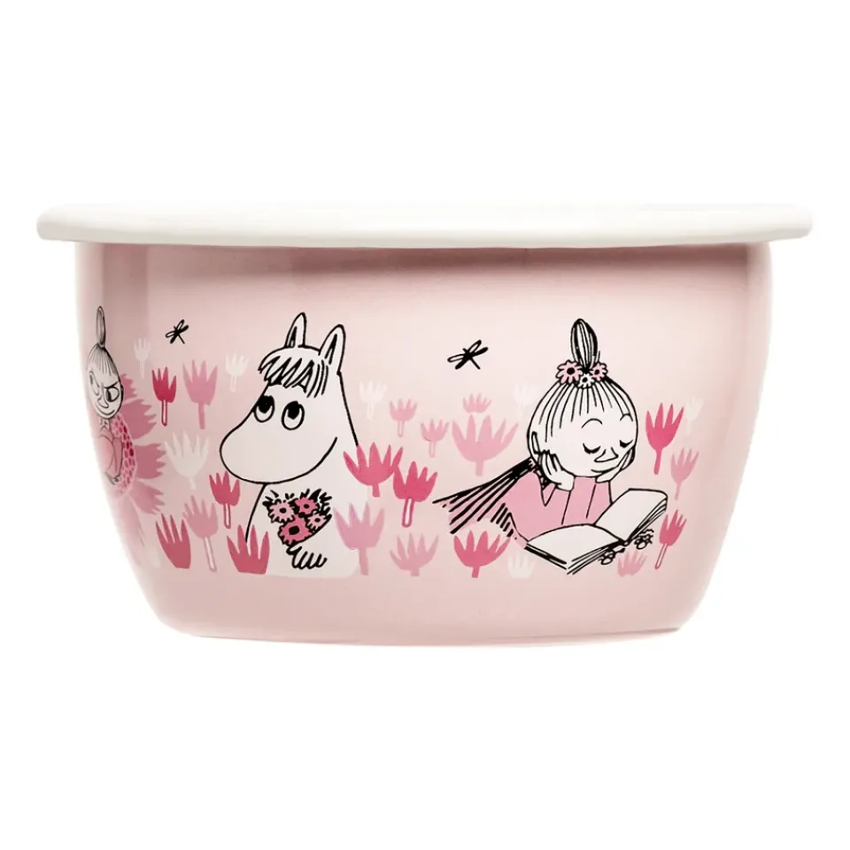 Moomin Bowls^Muurla Moomin enamel bowl Girls 30 cl, Pink