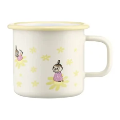 Moomin Mugs^Muurla Moomin enamel mug 37 cl, Flowers White