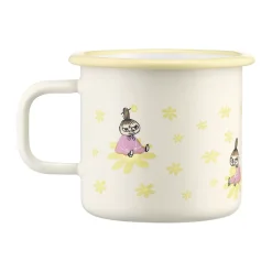Moomin Mugs^Muurla Moomin enamel mug 37 cl, Flowers White