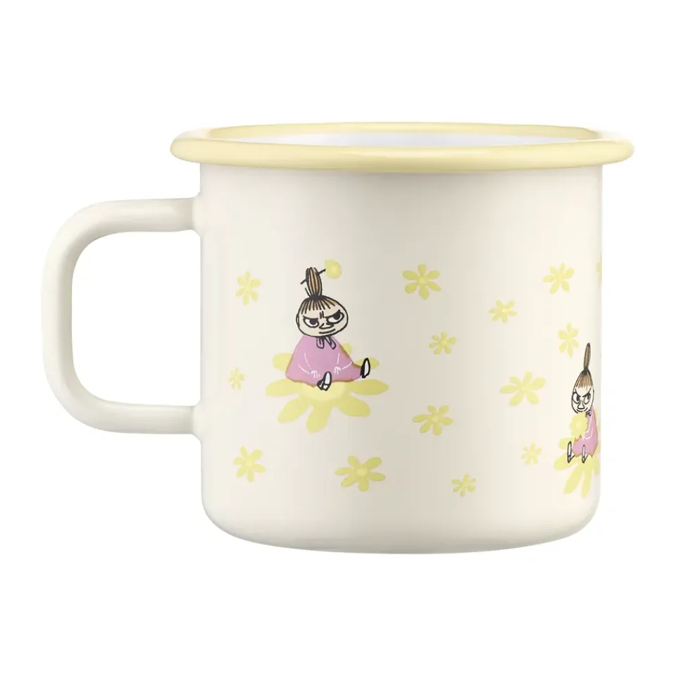 Moomin Mugs^Muurla Moomin enamel mug 37 cl, Flowers White