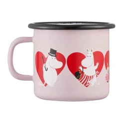 Hot Muurla Moomin enamel mug 25 cl, Heart Pink