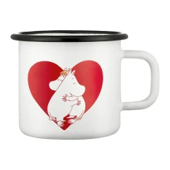 Clearance Muurla Moomin enamel mug 37 cl, Heart White