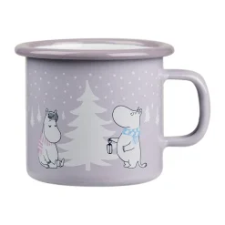 Moomin Mugs^Muurla Moomin enamel mug 25 cl, Snowfall Purple