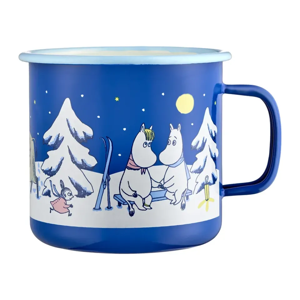 Moomin Mugs^Muurla Moomin enamel mug 80 cl, Starry night Blue
