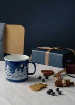 Moomin Mugs^Muurla Moomin enamel mug 80 cl, Starry night Blue