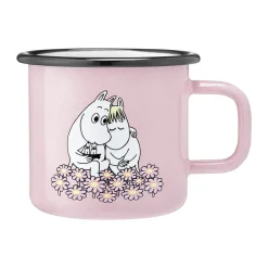 Outlet Muurla Moomin enamel mug 37 cl, Together Pink