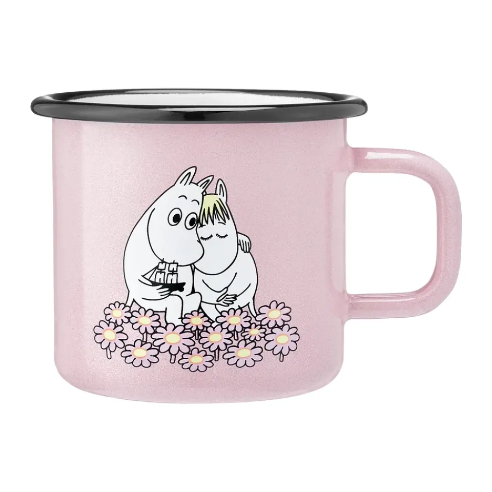 Outlet Muurla Moomin enamel mug 37 cl, Together Pink
