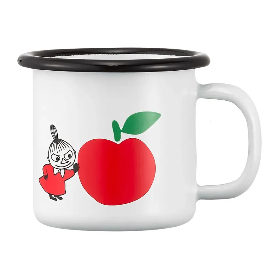 Moomin Mugs^Muurla Moomin enamel mug 1.5 dl, Joyfull Apples White