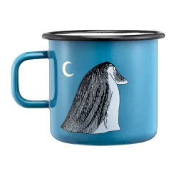 Online Muurla Moomin enamel mug 550 ml, The Groke Blue