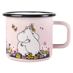 Moomin Mugs|Coffee Cups^Muurla Moomin enamel mug hugs 37 cl, Rosa Pink