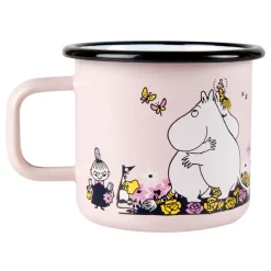 Moomin Mugs|Coffee Cups^Muurla Moomin enamel mug hugs 37 cl, Rosa Pink
