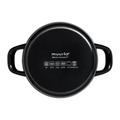 New Muurla Moomin enamel pot tall lid 1.5 L, The Kitchen Black