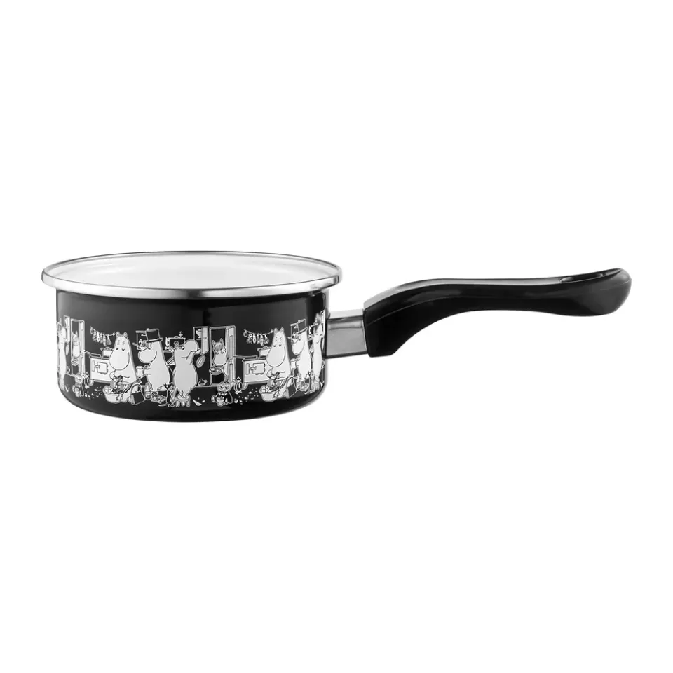 New Muurla Moomin enamel saucepan 1 L, The Kitchen Black