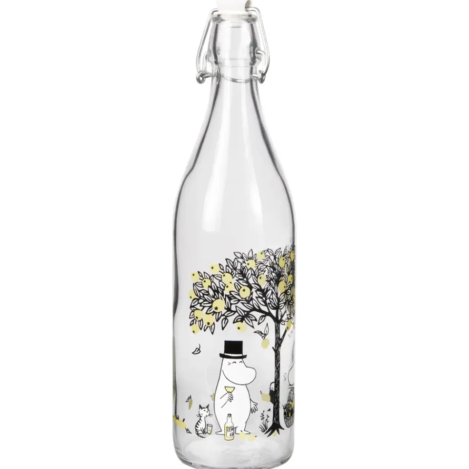 Water Bottles^Muurla Moomin glass bottle 1 L, Apples Multi
