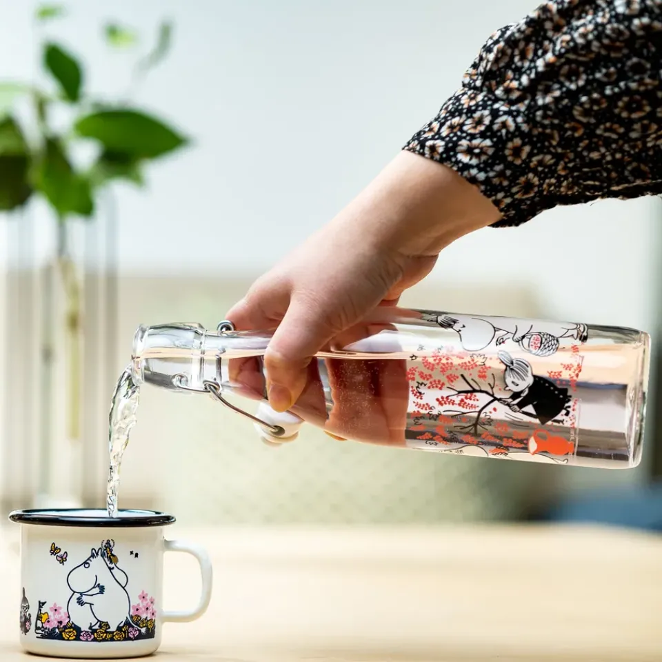 Discount Muurla Moomin glass bottle 0.5 l, Berries Multi