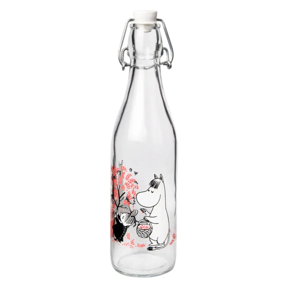 Discount Muurla Moomin glass bottle 0.5 l, Berries Multi