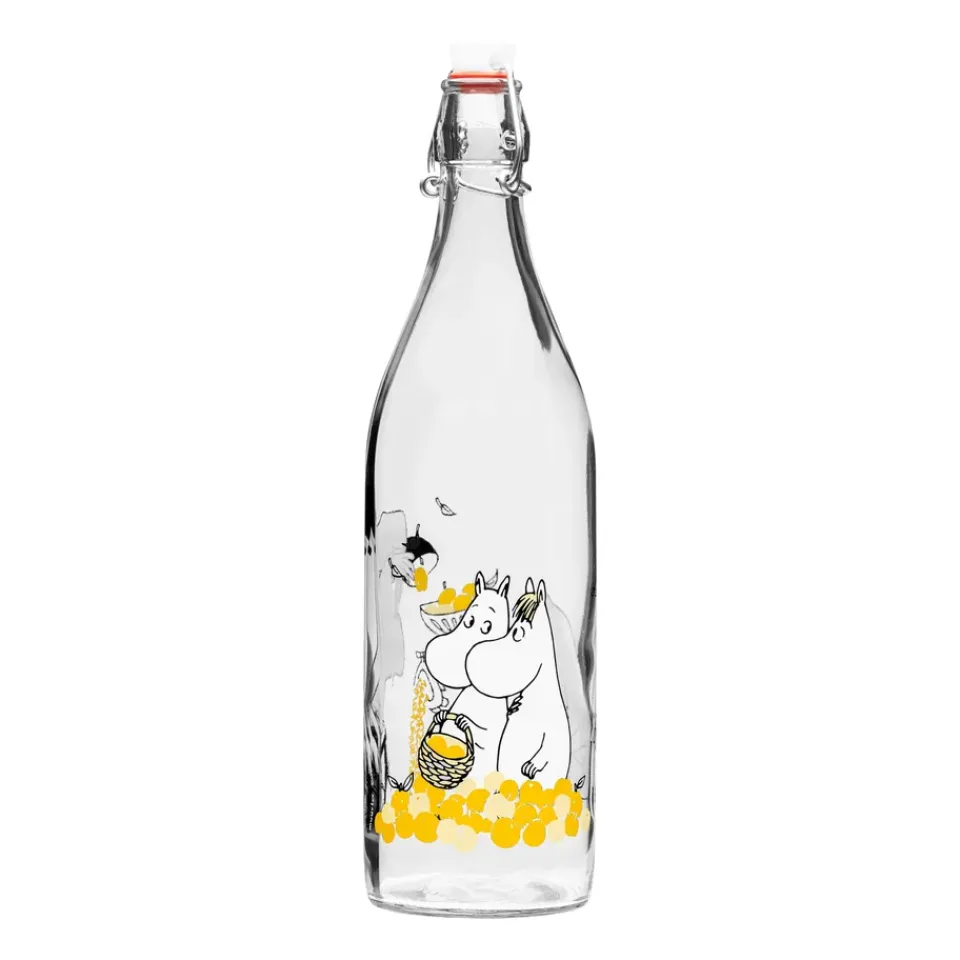 Water Bottles^Muurla Moomin glass bottle 1 L, Fruits Transparent