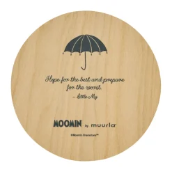 Coasters^Muurla Moomin glass coaster Ø10 cm, Little My Pink