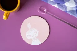 Coasters^Muurla Moomin glass coaster Ø10 cm, Little My Pink