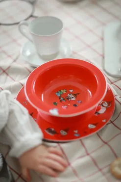 Plastic Plates^Rätt Start Moomin Little My suction plate Ø15.5 cm, Red