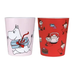 Clearance Rätt Start Moomin Little My tumbler mugs 20 cl 2-pack, Red-pink RedPink