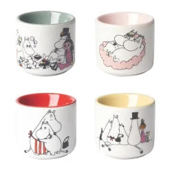 Egg Cups^Pluto Design Moomin love egg cup 4 pieces, White-multi WhiteMulti