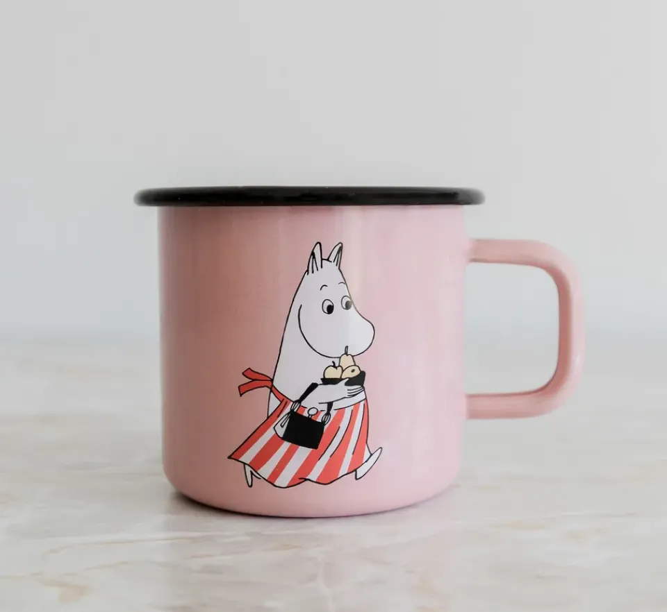 Outlet Muurla Moomin mamma enamel mug 37 cl, Pink
