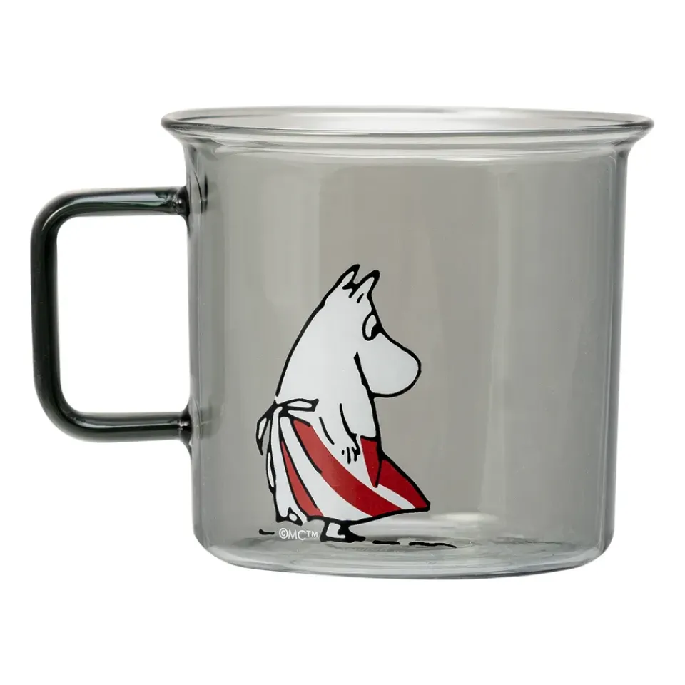 Muurla Moomin mamma glass mug 35 cl, Grey