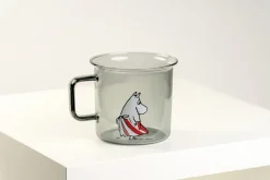 Muurla Moomin mamma glass mug 35 cl, Grey