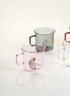 Muurla Moomin mamma glass mug 35 cl, Grey