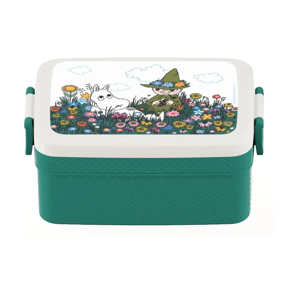 Discount Rätt Start Moomin Meadow lunch box 12x18.5 cm, Green